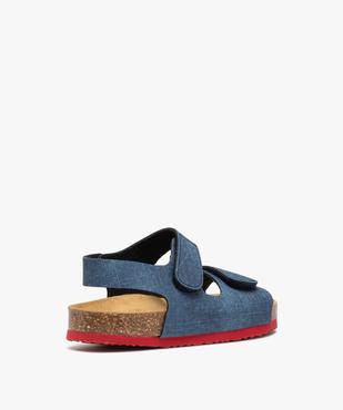 Sandales garçon imitation denim à brides scratch vue4 - GEMO (ENFANT) - GEMO