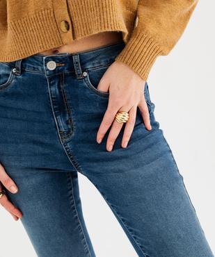 Jean skinny taille haute en coton stretch délavé femme vue3 - GEMO 4G FEMME - GEMO