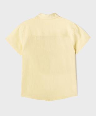 Chemise à manches courtes en lin et coton garçon vue3 - GEMO (ENFANT) - GEMO