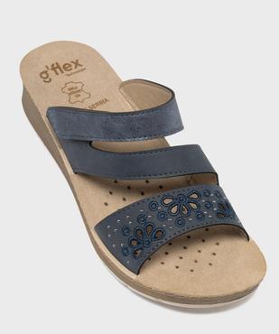 Mules confort à brides fantaisie avec scratch femme vue5 - G'FLEX - GEMO