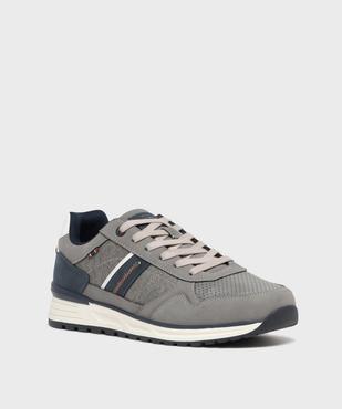 Baskets basses multitextures homme - Urban Steps vue2 - URBAN STEPS - GEMO