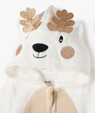 Surpyjama chaud et doux à capuche motif animal idéal Noël bébé vue3 - GEMO(BEBE DEBT) - GEMO