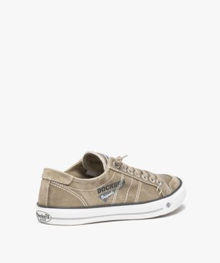 Baskets homme en toile denim unie à lacets - Dockers vue4 - DOCKERS BY GERL - GEMO