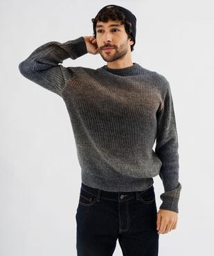Pull en maille côtelée tie-and-dye homme vue1 - GEMO (HOMME) - GEMO