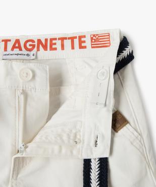 Bermuda chino avec ceinture tressée garçon - LuluCastagnette vue2 - LULUCASTAGNETTE - GEMO