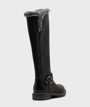 Bottes esprit biker avec fourrure imitation femme - Valentina Baldano vue5 - VALENTINA BALDA - GEMO
