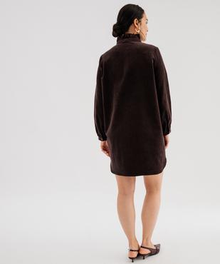 Robe courte en velours femme vue3 - GEMO(FEMME PAP) - GEMO