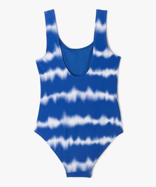 Maillot de bain 1 pièce à bandes fantaisie fille vue3 - GEMO 4G FILLE - GEMO