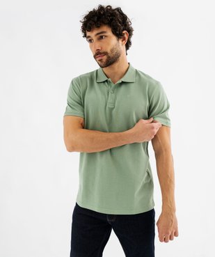 Polo à manches courtes en maille piquée homme vue1 - GEMO 4G HOMME - GEMO