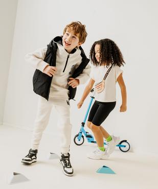 Sweat de sport à capuche avec col zippé garçon vue5 - GEMO (ENFANT) - GEMO