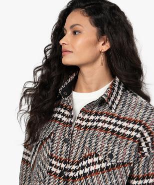 Veste femme forme chemise effet tweed vue2 - GEMO(FEMME PAP) - GEMO