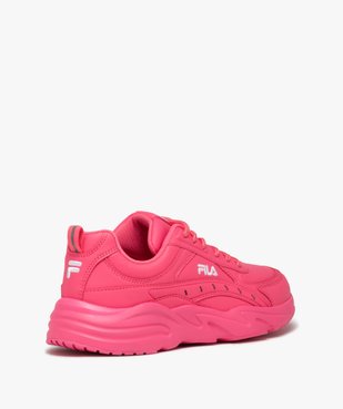 Baskets femme unies à lacets ton sur ton style running - Fila vue4 - FILA - GEMO