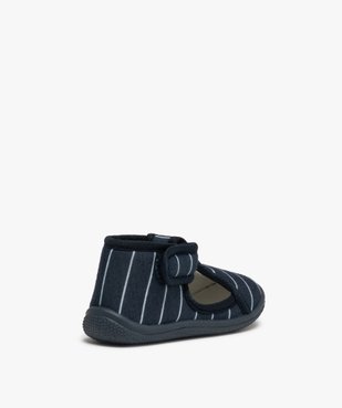 Chaussons bébé garçon en jersey fermeture scratch vue4 - GEMO 4G BEBE - GEMO