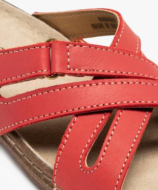 Mules confort à brides croisées scratch et talon compensé femme vue6 - G'FLEX GEMO FOR GOOD - GEMO