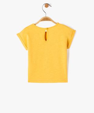 Tee-shirt à manches courtes avec motif jungle et paillettes bébé fille vue3 - GEMO 4G BEBE - GEMO