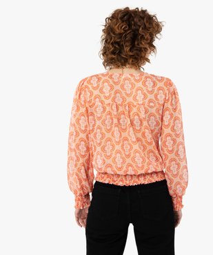 Blouse femme imprimée à manches longues vue3 - GEMO(FEMME PAP) - GEMO