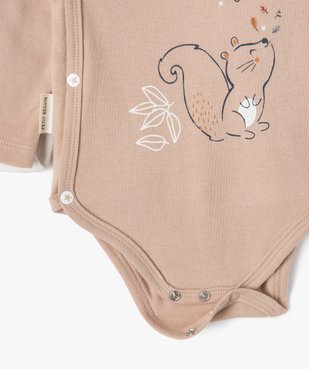 Bodies croisés à manches longues bébé - Petit Béguin vue3 - PETIT BEGUIN - GEMO