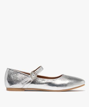 Ballerines métallisées avec bride à boucle strass femme vue2 - SANS MARQUE - GEMO