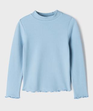 Tee-shirt manches longues chaud finitions froncées fille vue1 - GEMO (ENFANT) - GEMO
