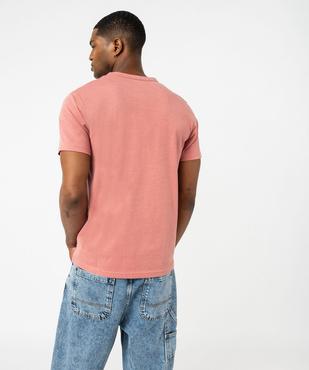 Tee-shirt manches courtes col tunisien homme vue3 - GEMO 4G HOMME - GEMO