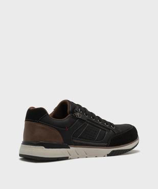 Baskets basses de ville à lacets et zip homme - Urban Steps vue4 - URBAN STEPS - GEMO