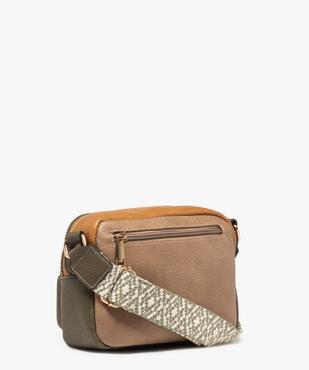 Sac à bandoulière tricolore fermeture zippée femme vue2 - GEMO (ACCESS) - GEMO