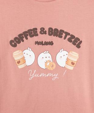Pyjama en coton fille - Molang vue2 - MOLANG - GEMO