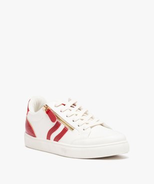 Baskets femme à zip fantaisie avec détails vernis contrastants  vue2 - GEMO (SPORTSWR) - GEMO