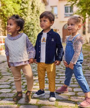 Pull sans manches à torsades bébé fille - LuluCastagnette vue4 - LULU CASTAGNETTE GEMO FOR GOOD - GEMO