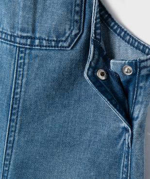 Salopette en jean avec entrejambe zippé bébé garçon vue2 - GEMO(BEBE DEBT) - GEMO