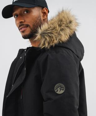 Doudoune matelassée déperlante avec capuche bordée de fourrure imitation homme vue2 - GEMO (HOMME) - GEMO