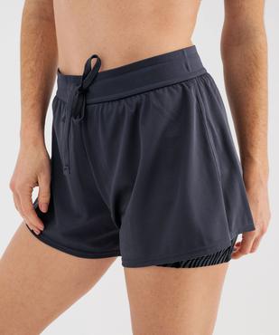 Short de sport avec doublure cycliste femme vue2 - GEMO(FEMME PAP) - GEMO