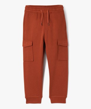 Pantalon de jogging molletonné avec poches à rabat garçon vue1 - GEMO (ENFANT) - GEMO