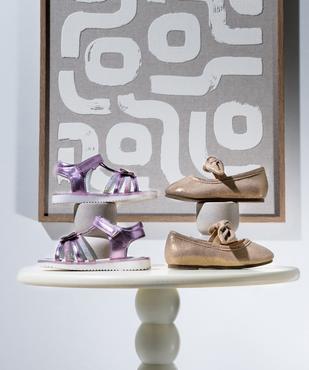 Ballerines pailletées avec élastique de maintien sous nœud bébé fille vue7 - LOVELY WINGS - GEMO