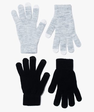 Gants adaptés aux écrans tactiles femme (lot de 2 paires) vue3 - GEMO (ACCESS) - GEMO
