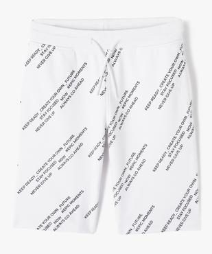Bermuda en maille avec ceinture élastique garçon vue1 - GEMO (JUNIOR) - GEMO