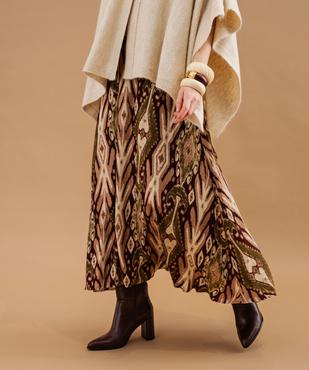 Jupe longue trapèze fluide femme vue1 - GEMO(FEMME PAP) - GEMO