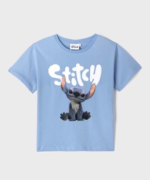 Tee-shirt manches courtes motif Stitch fille - Disney vue1 - LILO & STITCH - GEMO