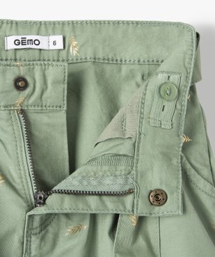Short fille large en toile de coton à motifs dorés vue2 - GEMO (ENFANT) - GEMO
