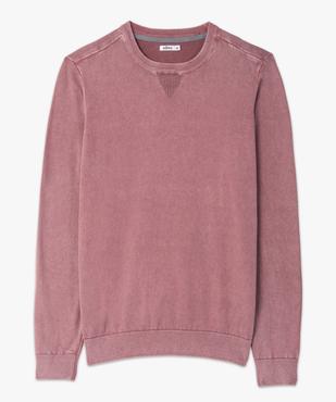 Pull homme en coton aspect délavé vue4 - GEMO (HOMME) - GEMO