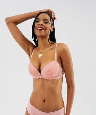 Soutien-gorge push-up en dentelle vue2 - GEMO(HOMWR FEM) - GEMO