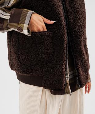 Veste sans manches en sherpa coupe blousante femme vue2 - GEMO 4G FEMME - GEMO