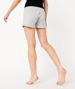 Short de pyjama avec finitions froncées femme vue3 - GEMO 4G FEMME - GEMO