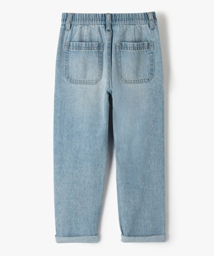 Jean garçon coupe straight à taille élastiquée vue4 - GEMO (ENFANT) - GEMO