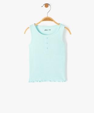 Débardeur bébé fille en maille côtelée  vue1 - GEMO 4G BEBE - GEMO