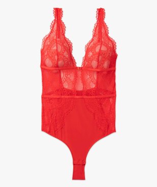 Body femme en dentelle et microfibre vue4 - GEMO(HOMWR FEM) - GEMO