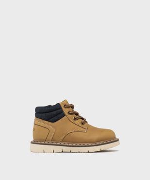 Chaussures montantes à lacets et zip bébé garçon vue1 - BUGGY - GEMO
