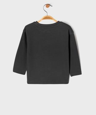 Tee-shirt manches longues en maille texturée bébé garçon vue3 - GEMO 4G BEBE - GEMO