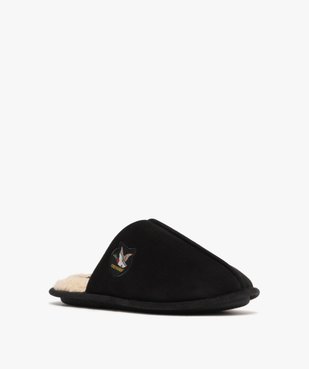 Chaussons homme mules fourrées sherpa et dessus en velours - Chevignon vue2 - CHEVIGNON - GEMO