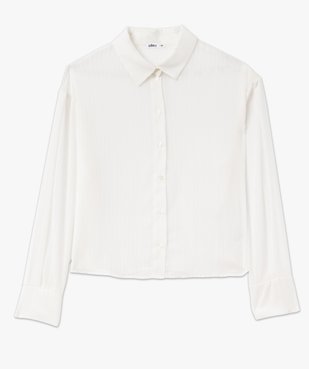 Chemise courte en voile transparent femme vue4 - GEMO(FEMME PAP) - GEMO